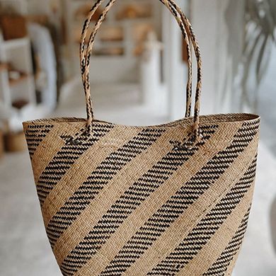 Avery Woven Rattan Day Tote