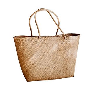 Avery Woven Rattan Day Tote