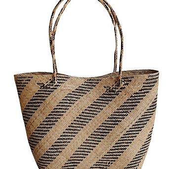 Avery Woven Rattan Day Tote
