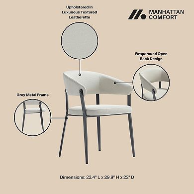 MANHATTAN COMFORT Belle Modern Upholstered Dining Chair Set of 4