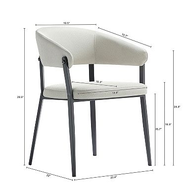 MANHATTAN COMFORT Belle Modern Upholstered Dining Chair Set of 4