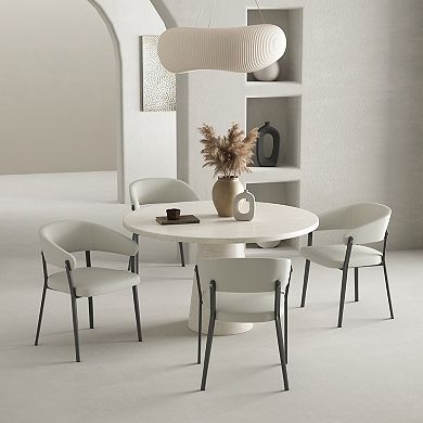 MANHATTAN COMFORT Belle Modern Upholstered Dining Chair Set of 4