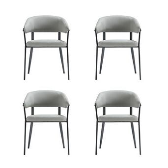 MANHATTAN COMFORT Belle Modern Upholstered Dining Chair Set of 4