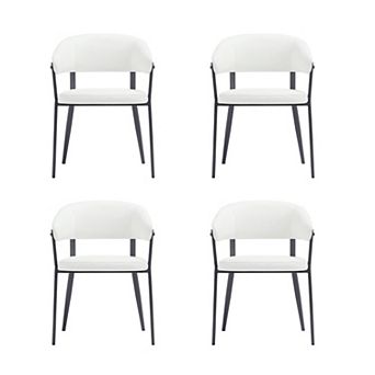 MANHATTAN COMFORT Belle Modern Upholstered Dining Chair Set of 4