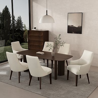 MANHATTAN COMFORT Beever Modern Chenille Upholstered Dining Chair Set of 6