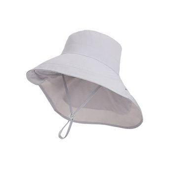 Wide Brim Sun Hat with Neck Flap Ponytail Opening Water Resistant Outdoor Hat for Women
