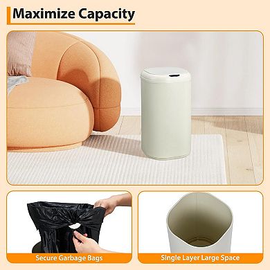 8 Gallon Motion Sensor Trash Can with Lid, Automatic Kitchen Garbage Can Touchless