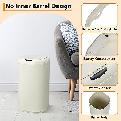 8 Gallon Motion Sensor Trash Can with Lid, Automatic Kitchen Garbage Can Touchless