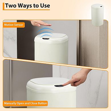 8 Gallon Motion Sensor Trash Can with Lid, Automatic Kitchen Garbage Can Touchless