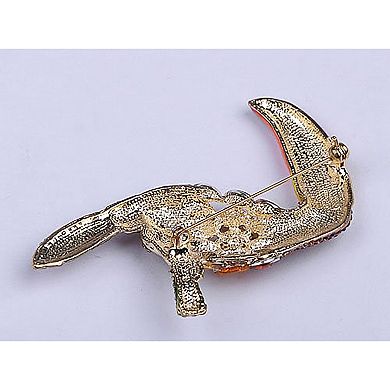 Hand Painted Beak Amazon Toucan Bird Crystal Rhinestone Pin Brooch