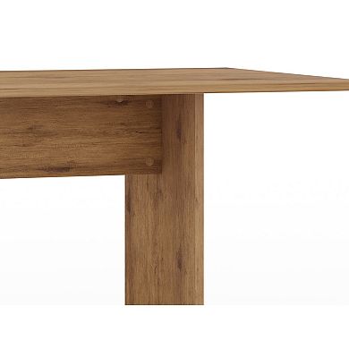 MANHATTAN COMFORT Nomad Modern Dining Table with Benches 3-Piece Set