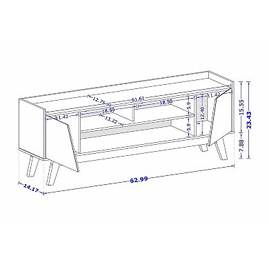 MANHATTAN COMFORT Marcus Mid-Century Modern 5-Shelf TV Stand