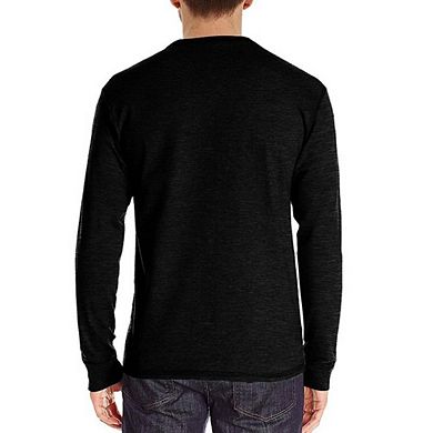 Men's Long Sleeve Henley Shirts Casual Basic Pullover T-Shirt with Pocket and Button Placket