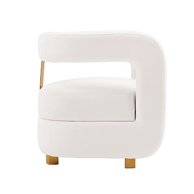 MANHATTAN COMFORT Amirah Modern Velvet Upholstered Lounge Chair