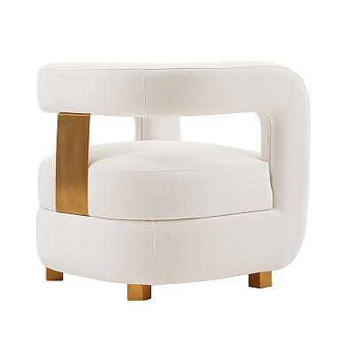 MANHATTAN COMFORT Amirah Modern Velvet Upholstered Lounge Chair