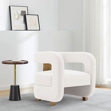 MANHATTAN COMFORT Amirah Modern Velvet Upholstered Lounge Chair