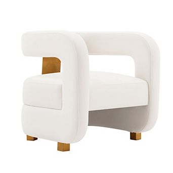 MANHATTAN COMFORT Amirah Modern Velvet Upholstered Lounge Chair
