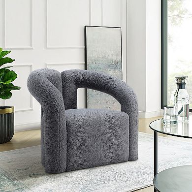MANHATTAN COMFORT Darian Modern Boucle Upholstered Lounge Chair