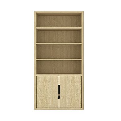 MANHATTAN COMFORT Rivington Modern 4-Shelf Bookcase Cabinet
