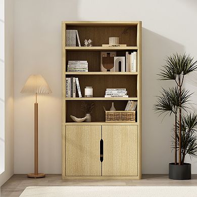 MANHATTAN COMFORT Rivington Modern 4-Shelf Bookcase Cabinet
