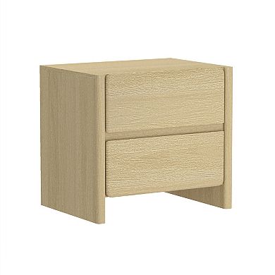 MANHATTAN COMFORT Linda Modern 2-Piece Dresser & Nightstand Set with 6 Drawers