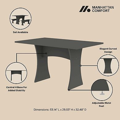 MANHATTAN COMFORT Coney Mid-Century Modern Dining Table