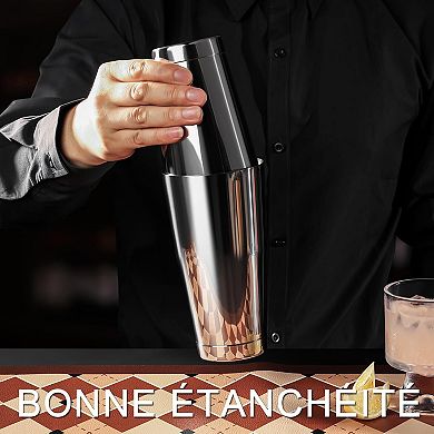 Boston Cocktail Shaker Set, 18oz & 28oz Stainless Steel, Professional Bar Tools
