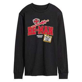 Men's Masters Of The Universe He-Man Patches Long Sleeve Graphic Tee