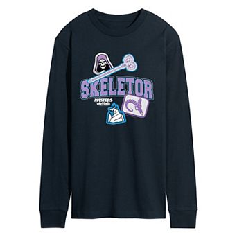Men's Masters Of The Universe Skeletor Patches Long Sleeve Graphic Tee