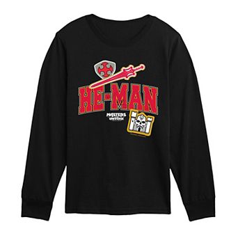 Boys 8-20 Masters Of The Universe He-Man Patches Long Sleeve Graphic Tee
