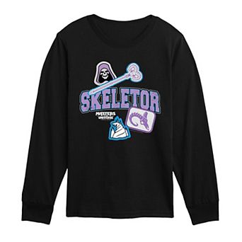 Boys 8-20 Masters Of The Universe Skeletor Patches Long Sleeve Graphic Tee