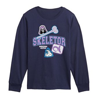 Boys 8-20 Masters Of The Universe Skeletor Patches Long Sleeve Graphic Tee