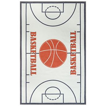 SUPERIOR Basketball Non-Slip Washable Kids Rug