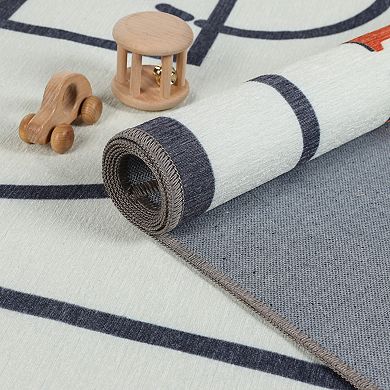 SUPERIOR Basketball Non-Slip Washable Kids Rug
