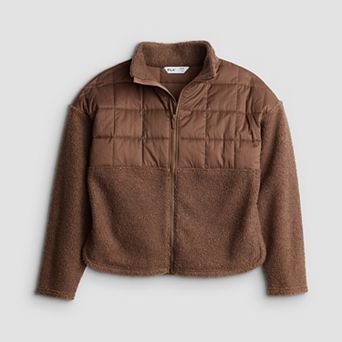 Girls 7-16 FLX High Pile Quilted Jacket