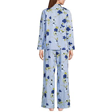 Women's Lands' End Long Sleeve Pajama Top & Pajama Pants Set