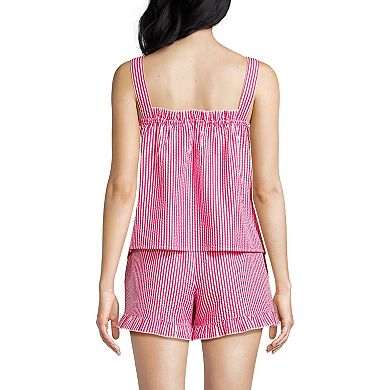 Women's Lands' End Seersucker Pajama Tank Top & Pajama Shorts Set