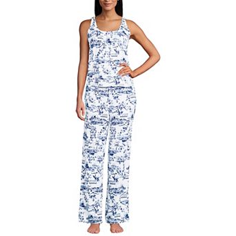 Women's Lands' End Cooling 2 pc Pajama Tank Top & Pajama Pants Set