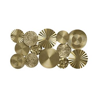 Belle Maison Circular Metal Panel Wall Decor