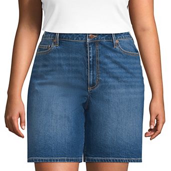 Women's Lands' End Soft Denim Mid Rise Jean Shorts