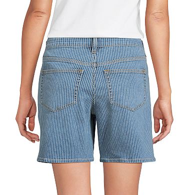 Petite Lands' End Soft Denim Mid Rise Jean Shorts