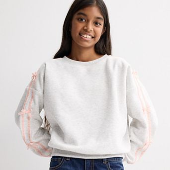 Girls 7-16 SO® Bow Sleeve Sweatshirt in Regular & Plus Size