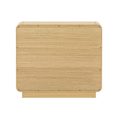 MANHATTAN COMFORT Liora Contemporary 3-Drawer Nightstand