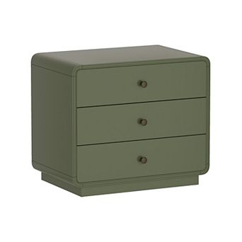 MANHATTAN COMFORT Liora Contemporary 3-Drawer Nightstand