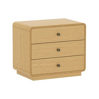 MANHATTAN COMFORT Liora Contemporary 3-Drawer Nightstand