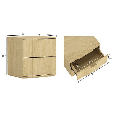 MANHATTAN COMFORT Clive 2-Drawer Nightstand