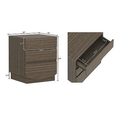 MANHATTAN COMFORT Ardea 3-Drawer Nightstand