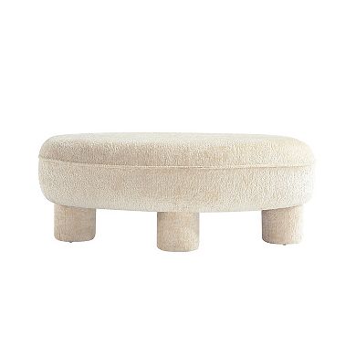 MANHATTAN COMFORT Tribeca Chenille Upholstered Ottoman