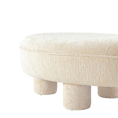 MANHATTAN COMFORT Tribeca Chenille Upholstered Ottoman