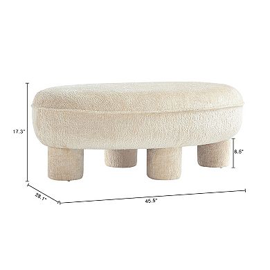 MANHATTAN COMFORT Tribeca Chenille Upholstered Ottoman